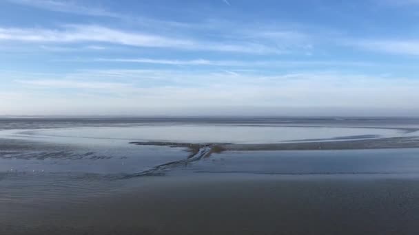 Wadden Denizi Friesland Sular Çekildiğinde Hollanda — Stok video