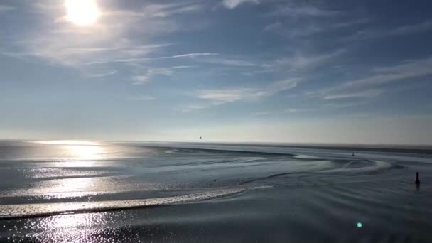 Berlayar Laut Wadden Menuju Pulau Ameland Friesland Belanda — Stok Video