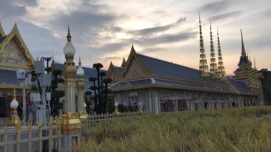 Kraliyet Krematoryumu 'nun merhum Kral Bhumibol Adulyadej için Bangkok Tayland' da sergisi.