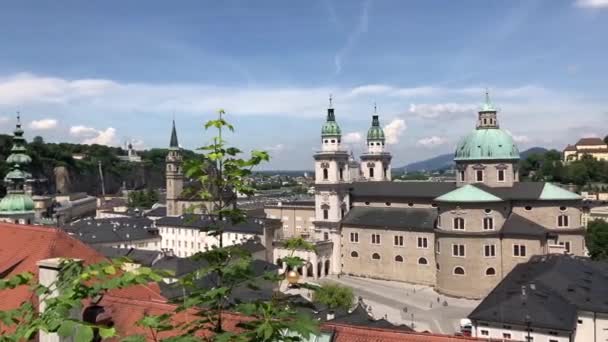 Pan Del Casco Antiguo Salzburgo Austria — Vídeos de Stock