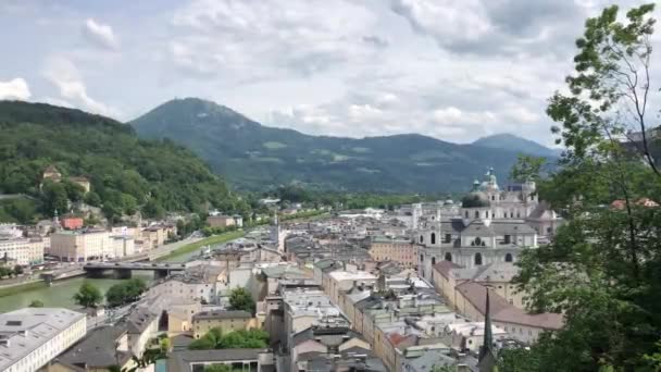 Casco Antiguo Salzburgo Austria — Vídeos de Stock