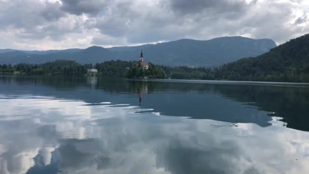 Isla Bled Eslovenia — Vídeos de Stock