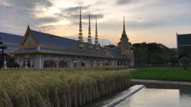 已故普密蓬 阿杜德国王陛下皇家火葬场展览 泰国曼谷 — 图库视频影像