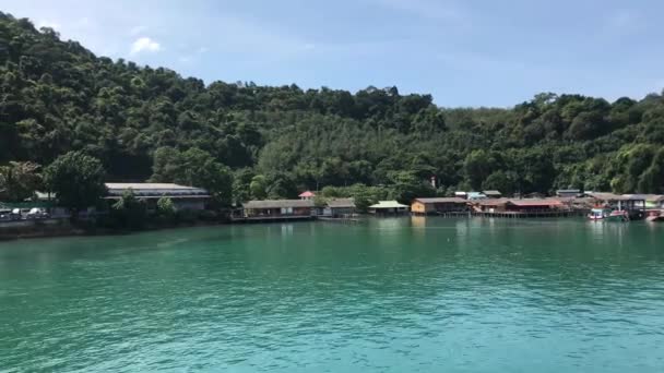 Φεύγοντας Από Νησί Koh Chang Ένα Πλοίο Στην Ταϊλάνδη — Αρχείο Βίντεο