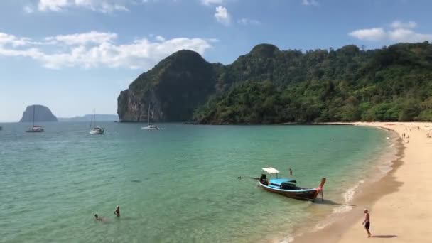 Пляж Фаранг Таиланде — стоковое видео