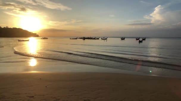 Sonnenuntergang Kamala Beach Phuket Thailand — Stockvideo