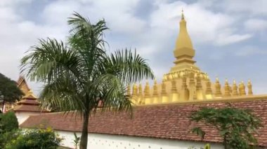 Laos 'taki Altın Budist Pha Luang Vientiane