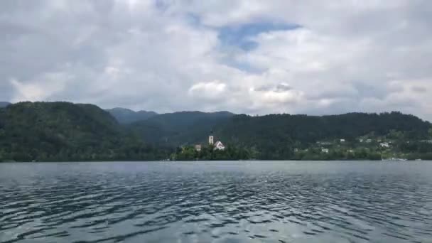 Tempo Decorrido Desde Lago Sangrado Eslovénia — Vídeo de Stock