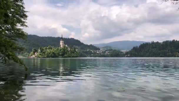 Slovenya Gölde Zaman Kaybı — Stok video