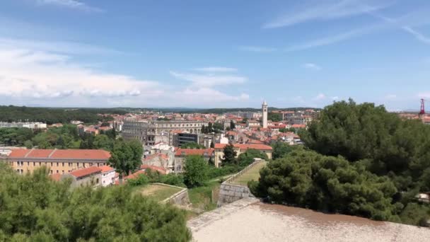 Pula Hırvatistan Daki Venedik Kalesinden Zaman Aşımı — Stok video
