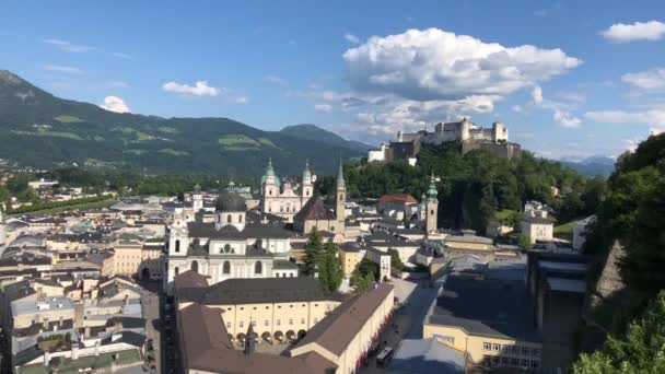 Temps Écoulé Depuis Vieille Ville Salzbourg Autriche — Video