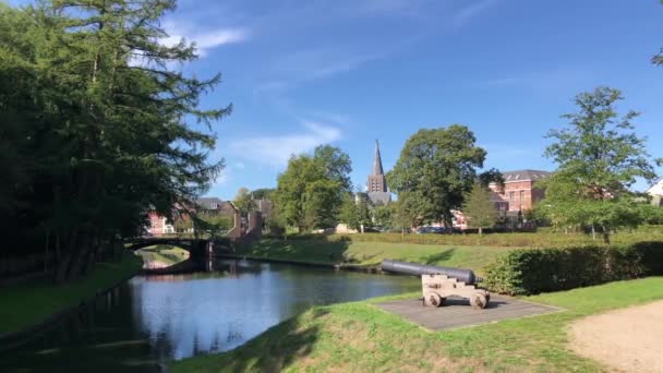 Cannon Canal Groenlo Netherlands — Stock Video