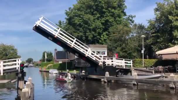 Puente Abre Kalenberg Pueblo Overijssel Países Bajos — Vídeo de stock