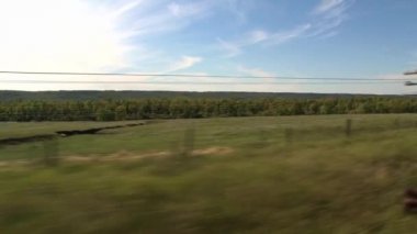 Toronto 'dan Vancouver Kanada' ya giden bir trenden görüntü