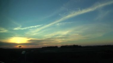 Toronto 'dan Vancouver Kanada' ya giden bir trenden görüntü