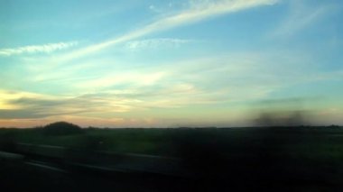 Toronto 'dan Vancouver Kanada' ya giden bir trenden görüntü