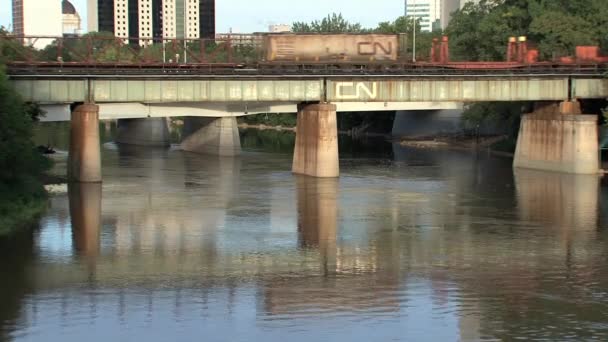 Trein Aankomt Winnipeg — Stockvideo