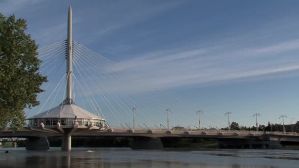 Provencher Bridge Winnipeg Canada — Stock Video
