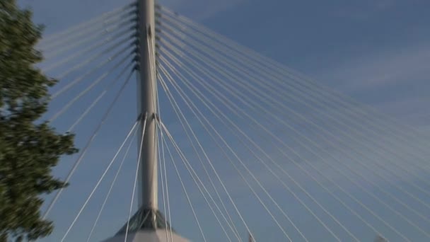 Ponte Provencher Winnipeg Canadá — Vídeo de Stock