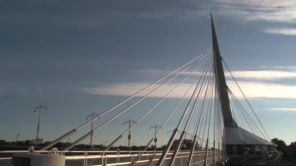 Ponte Provencher Winnipeg Canadá — Vídeo de Stock