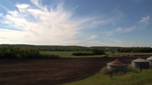 Blick Aus Einem Zug Von Toronto Nach Vancouver Kanada — Stockvideo