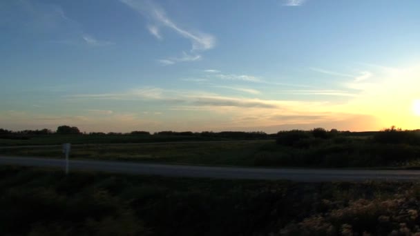 Sunset View Togreise Fra Toronto Til Vancouver Canada – stockvideo