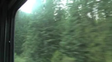 Toronto 'dan Vancouver Kanada' ya giden bir trenden görüntü