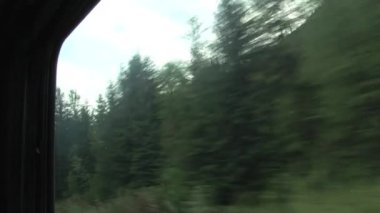 Toronto 'dan Vancouver Kanada' ya giden bir trenden görüntü