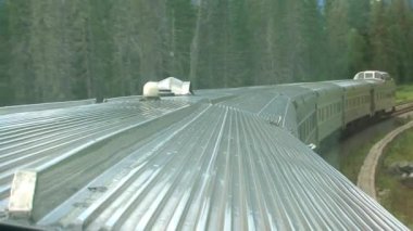 Toronto 'dan Vancouver Kanada' ya giden bir trenden görüntü