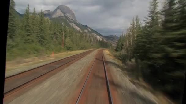 View Train Going Toronto Vancouver Canada — Stock Video