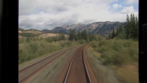 Vista Desde Tren Que Desde Toronto Vancouver Canada — Vídeo de stock