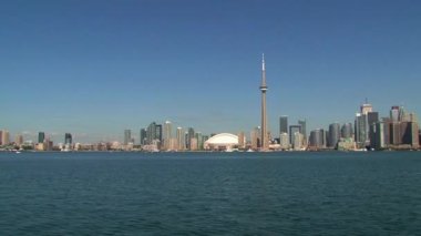 Bir feribottan Skyline Toronto, Ontario, Kanada