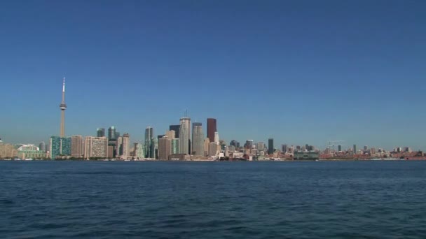 Zoom Arrière Rapide Skyline Toronto Canada — Video