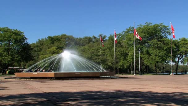 Fountain Toronto Island Toronto Canadá — Vídeo de stock