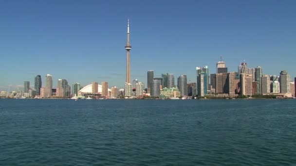 Skyline Toronto Depuis Traversier Ontario Canada — Video