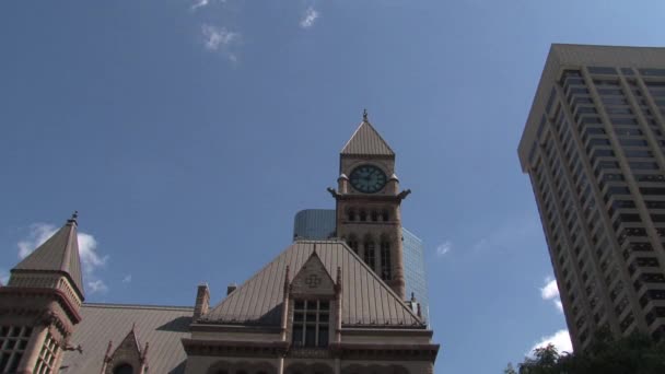 Câmara Municipal Centro Toronto Canadá — Vídeo de Stock