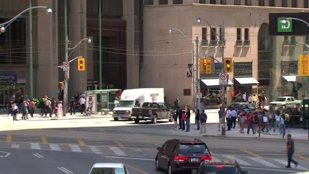 Verkehr Innenstadt Toronto Kanada — Stockvideo