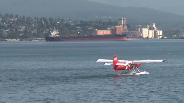 Aviones Flotantes Puerto Vancouver — Vídeo de stock