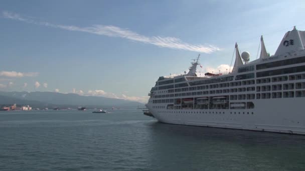 Crucero Puerto Vancouver Columbia Británica Canadá — Vídeos de Stock