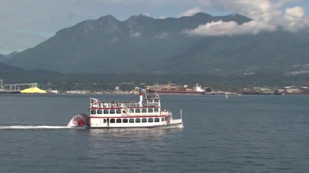 Łódź Porcie Vancouver Kolumbia Brytyjska Kanada — Wideo stockowe