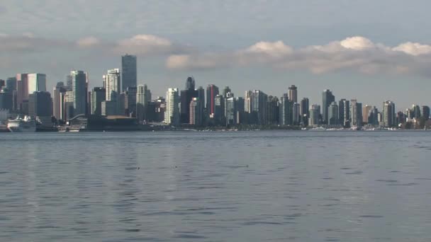 Skyline Vancouver British Columbia Canadá Zoom Out Rápido — Vídeo de Stock
