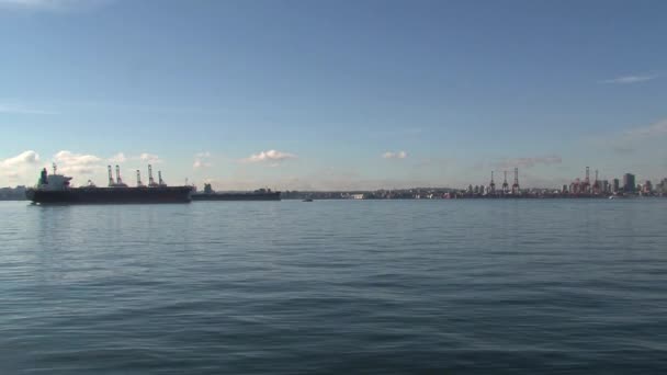 Port Vancouver Kolumbia Brytyjska Kanada — Wideo stockowe