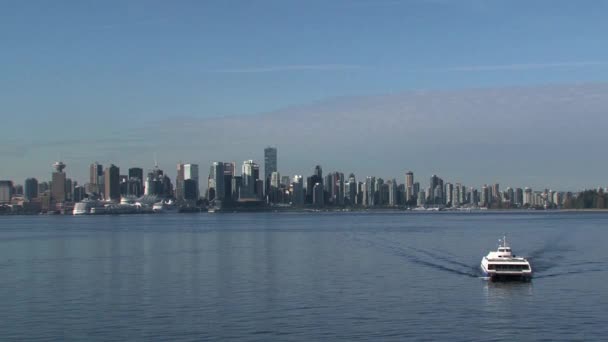 Skyline Vancouver Βρετανική Κολομβία Καναδάς — Αρχείο Βίντεο