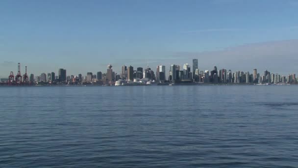 Skyline Vancouver Kanada — Stockvideo