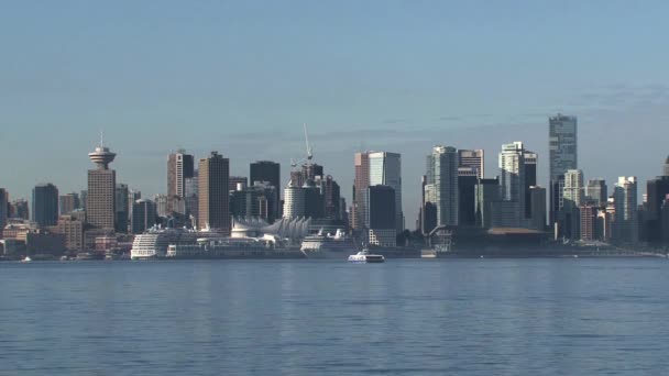 Skyline Vancouver British Columbia Kanada — Stockvideo