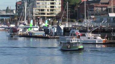 Limandaki su taksisi Victoria, British Columbia, Kanada