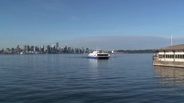 Skyline Vancouver Kanada — Stockvideo