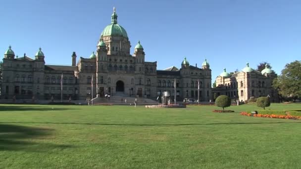 不列颠哥伦比亚省议会大楼 加拿大 — 图库视频影像