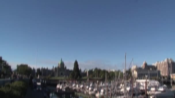 加拿大不列颠哥伦比亚省维多利亚港 — 图库视频影像