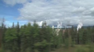 Toronto 'dan Vancouver Kanada' ya giden bir trenden görüntü